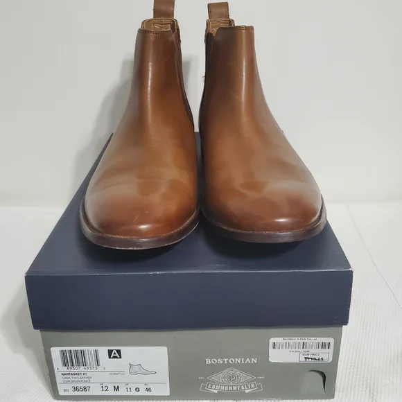 Bostonian Nantasket High Chelsea Leather Boots Size 12 NEW  display picture 3